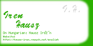iren hausz business card